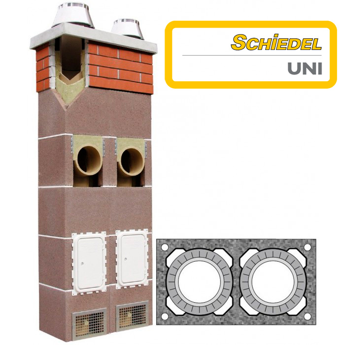 Schiedel UNI дымоход двуходовой без вентканала