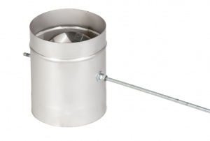 Шибер поворотный 1ШП  AISI 304, 0,8мм - Ø 120мм