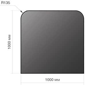 Лист напольный 1000х1000х2 R 135