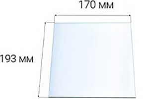 Стекло Везувий ДТ-3С - 193х170х4 мм