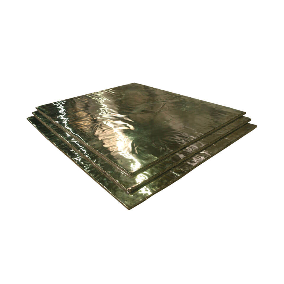 Фольгированный базальтовый мат 0,6 ×1м,  базальт, теплоизоляция .