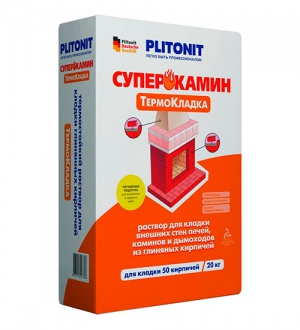 ПЛИТОНИТ-СуперКамин ТермоКладка (20 кг) Глиняная