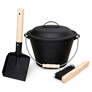 Набор каминный EVEREST LB51-B (ведро, совок, щётка) (21*17см)