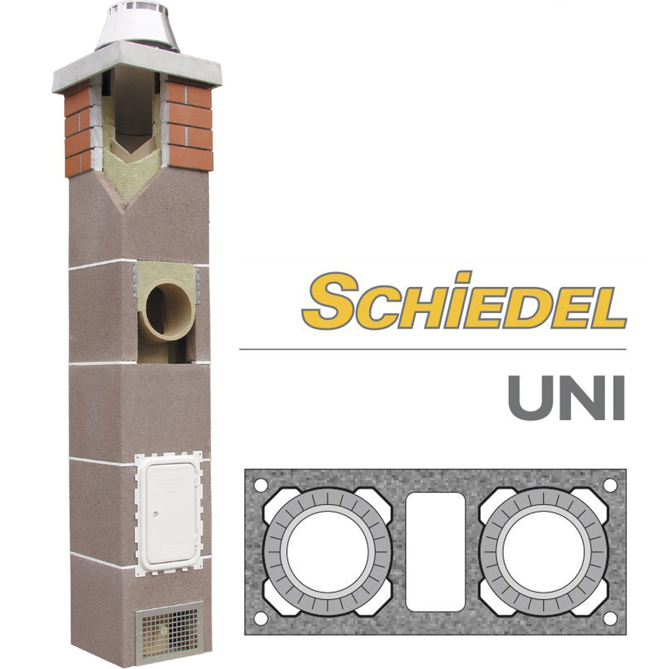 Дымоход Schiedel UNI двухходовой с вент. каналом