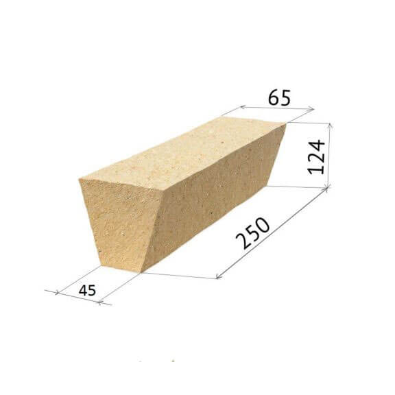 Кирпич шамотный, огнеупорный клиновой ребровый ША-48 Боровичи,  .