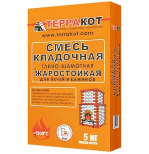 Смесь кладочная глино-шамотная Терракот 5кг