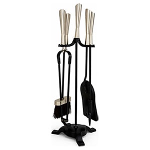 Набор каминный EVEREST K43-SB никель/черный (21*21*56см)