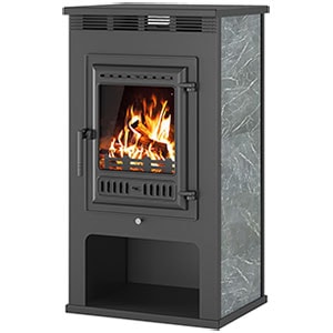 Печь-камин ASTON Чугунная дверь Талькохлорит