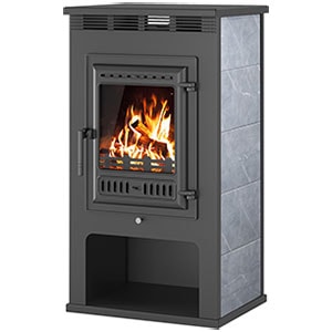 Печь-камин ASTON Чугунная дверь