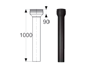 Переходник Топка - PM25 1000 мм д