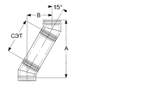 Отводы 15&deg; со стандартными элементами труб (СЭТ) в сборе